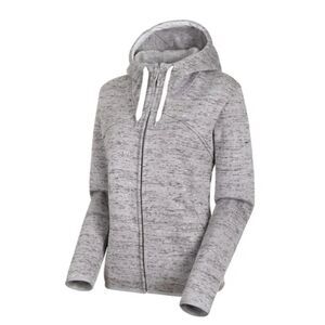 Mammut Chamuera Hooded Jacket Women's XL Gray Fleece Soft Cozy Zip Pockets Hike